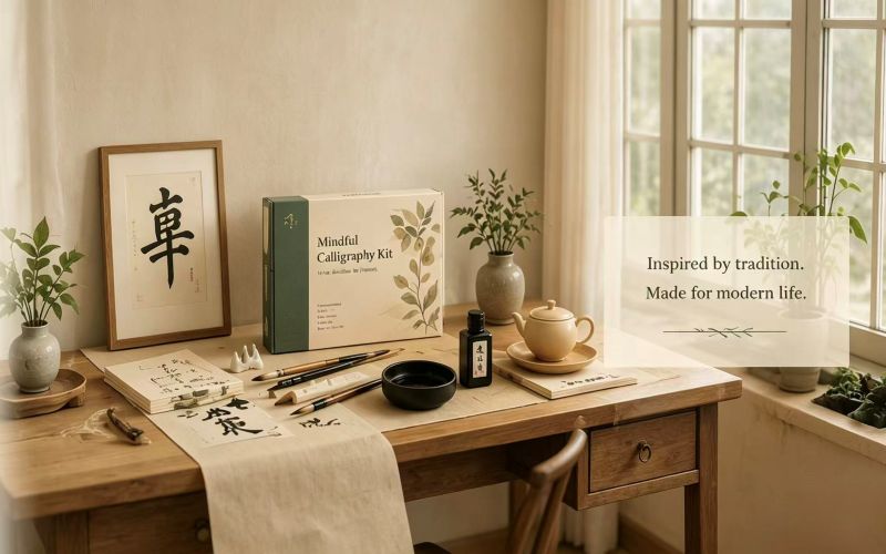 Quiet Brush | Chinese Calligraphy Kits for Mindfulness